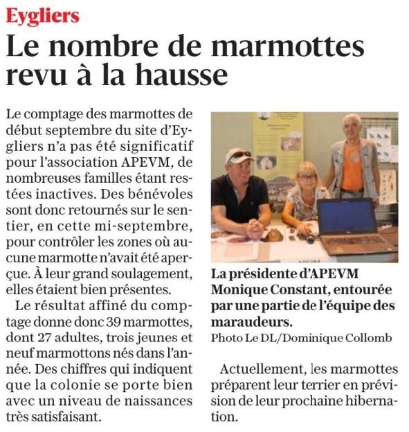 Article dauphine libere du 16 septembre 24